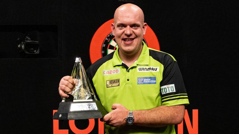 Michael van Gerwen collected a record-breaking seventh Premier League Darts title at London's O2