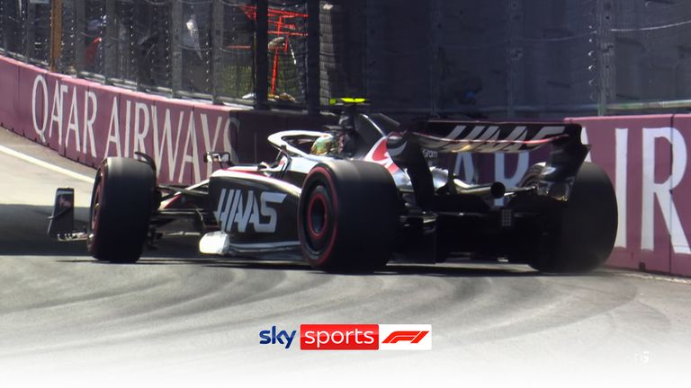 Haas driver Nico Hulkenberg was fortunate not to hit the wall during Q1 at the Miami Grand Prix.