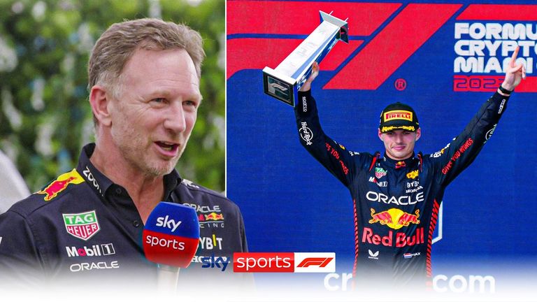 Red Bull boss Christian Horner was delighted after Max Verstappen and Sergio Perez secured a one-two for the team at the Miami Grand Prix.