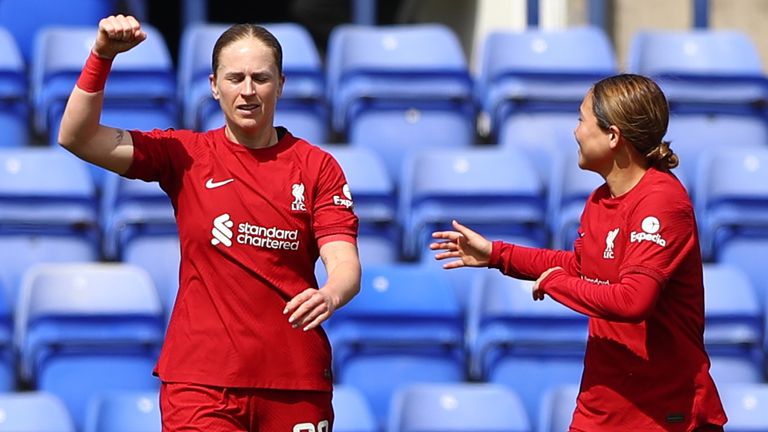 Natasha Dowie celebrates her opening goal