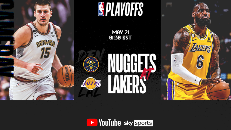 The Los Angeles Lakers host the Denver Nuggets in Game 3 of the Western Conference finals, and it's free to stream on Sky Sports' YouTube channel.