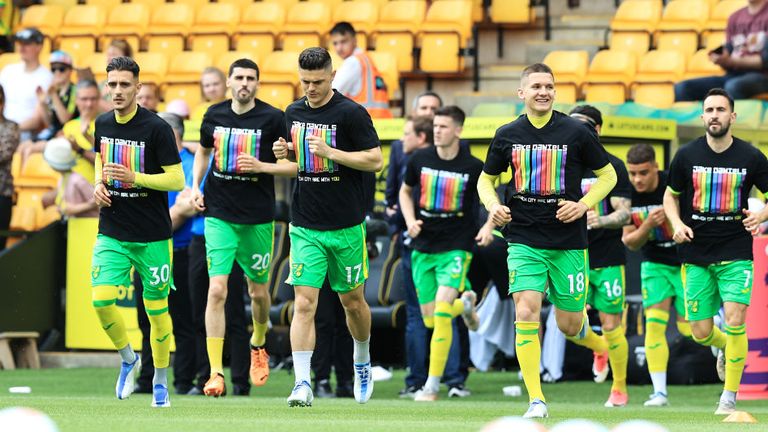 Norwich City wore t-shirts in support of Daniels ahead of their final game of last season against Tottenham