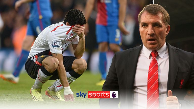 Cyrstanbul 2014 Luis Suarez cries on the pitch after Crystal Palace 3-3 Liverpool