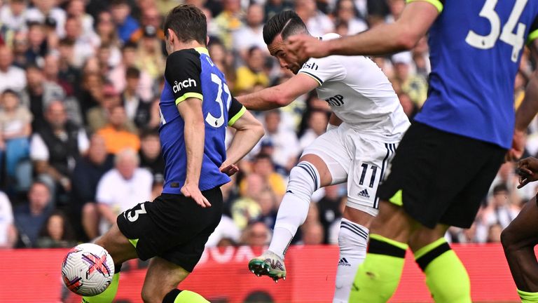 Jack Harrison pulls a goal back for Leeds