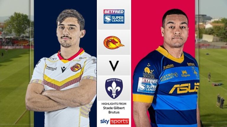 Highlights from the Super League clash between Catalans Dragons and Wakefield Trinity.