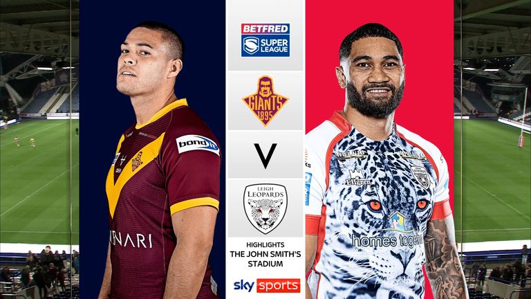 Highlights of the Super League clash between Huddersfield Giants and Leigh Leopards.