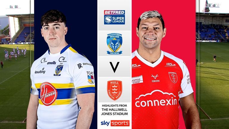 Highlights of the Super League clash between Warrington Wolves and Hull Kingston Rovers.