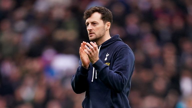 Ryan Mason applauds the Tottenham supporters after the win over Crystal Palace