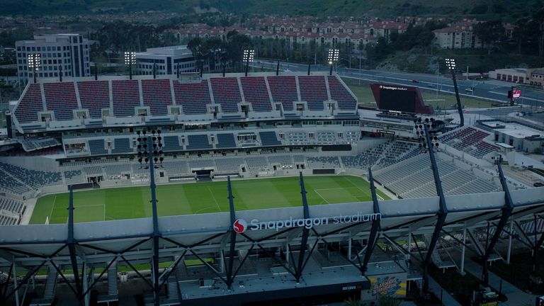 The Snapdragon Stadium can seat 35,000 spectators