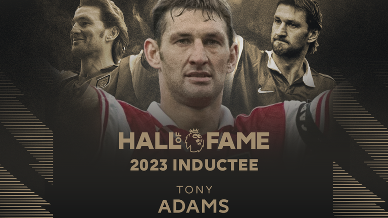Adams helped Arsenal to their first Premier League title in 1997/98