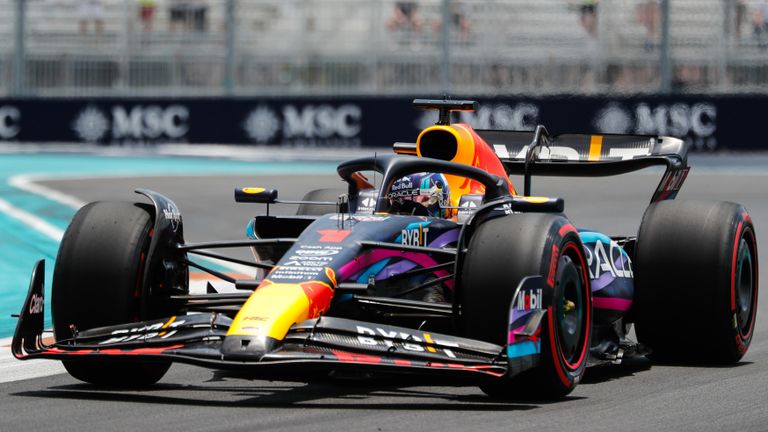 MIAMI INTERNATIONAL AUTODROME, UNITED STATES OF AMERICA - MAY 06: Max Verstappen, Red Bull Racing RB19 during the Miami GP at Miami International Autodrome on Saturday May 06, 2023 in Miami, United States of America. (Photo by Jake Grant / LAT Images)