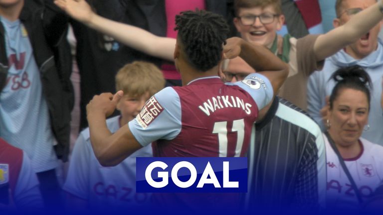 Watkins scores for Villa against Brighton