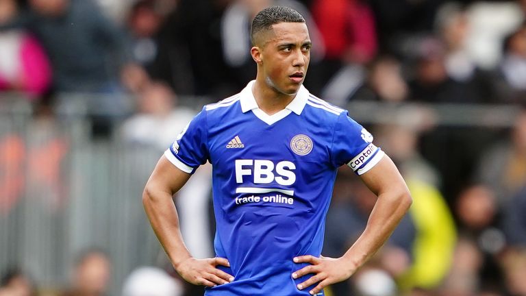 Leicester City's Youri Tielemans stands dejected during the Fulham game