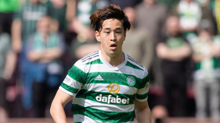 Yuki Kobayashi started Celtic's title-winning match against Hearts