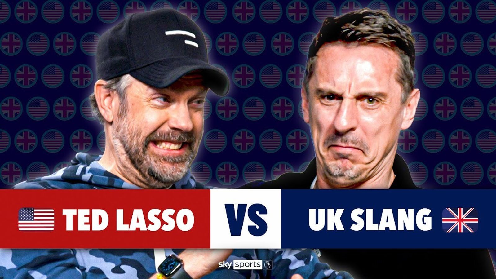 Gary Neville challenges Ted Lasso's Jason Sudeikis on UK football