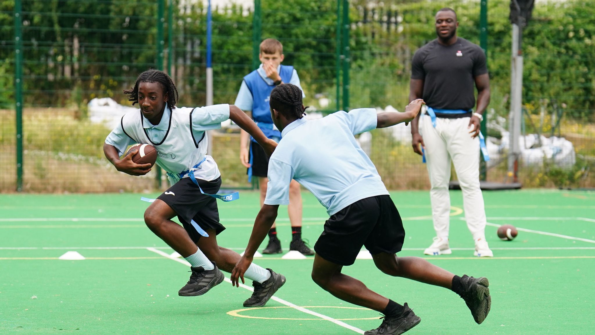 Efe Obada and Clyde Edwards-Helaire joined by NFL stars to inspire