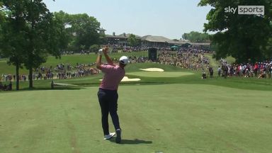 Rahm holes out for stunning eagle from 159 yards!