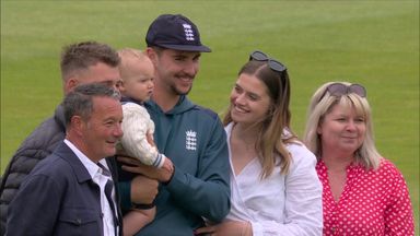 Anderson presents Tongue with Test cap