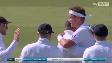 Broad gets fifth wicket in day one against Ireland!