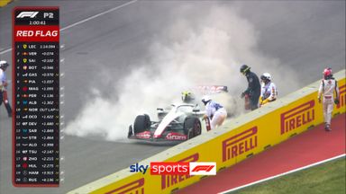 Hulkenberg sees his Haas go up in smoke!