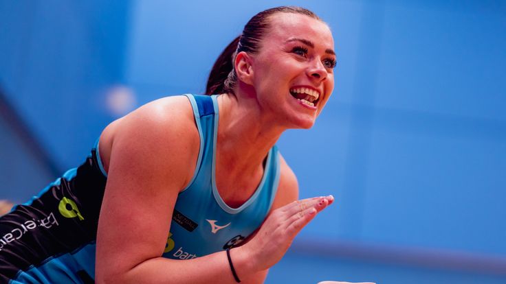 Taken during the Netball Super League game between Surrey Storm and Celtic Dragons at the Surrey Sports Park, Guilford, England on 20th March 2023.