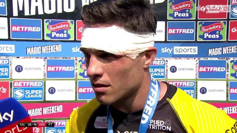 Player of the Match Brodie Croft reflects on the Salford Red Devils 26-16 victory over Hull in the opening match of Magic Weekend