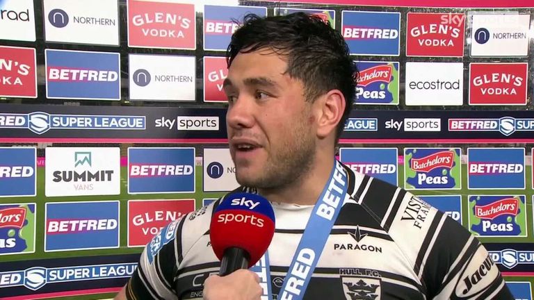 Andre Savelio was in jubilant mood after Hull FC secured their first victory over St Helens in six years