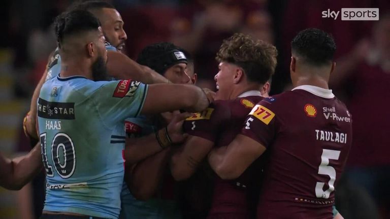 'He's Thrown A Punch There!' | State Of Origin Ends In Mass Brawl ...