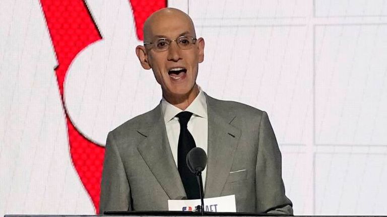NBA Commissioner Adam Silver speaks at the start of the NBA Draft