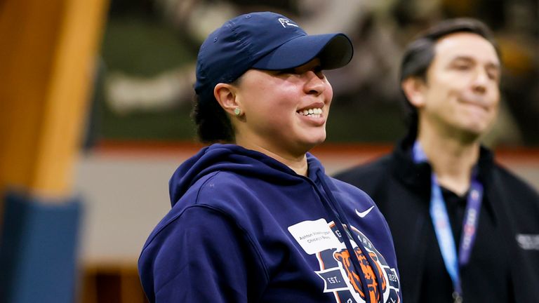 Washington in attendance with students from BUILD Chicago for the inaugural Scout School at Halas Hall