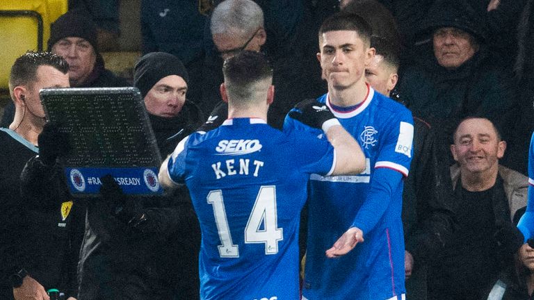16-year-old Bailey Rice made his Rangers debut at Livingston 