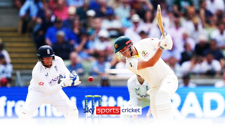 England&#39;s Jonny Bairstow misses a stumping for Australia&#39;s Cameron Green