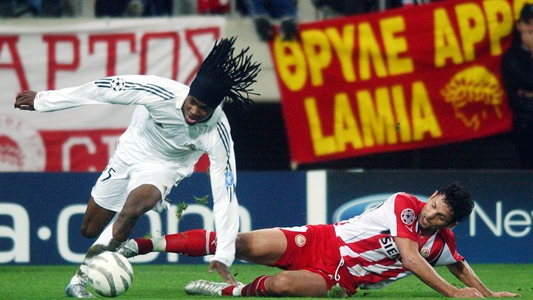 Bulut (right) played in the Champions League with Olympiacos as a player