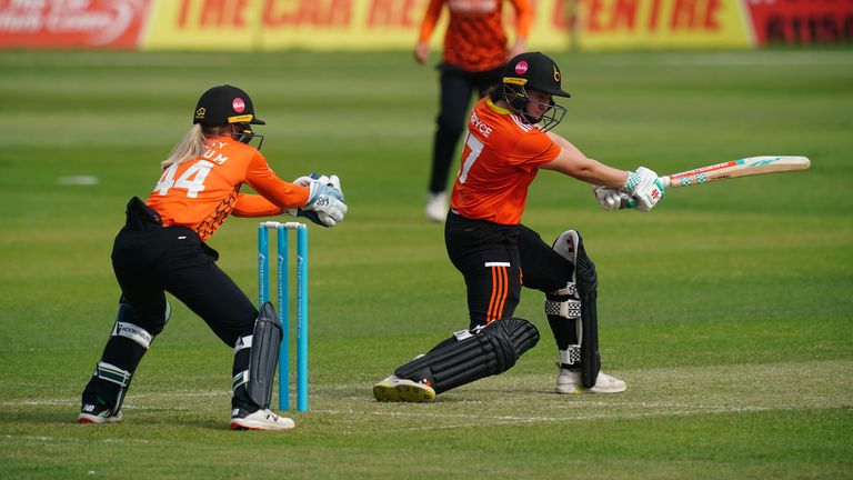 The Blaze's Kathryn Bryce batting during the Charlotte Edwards Cup final