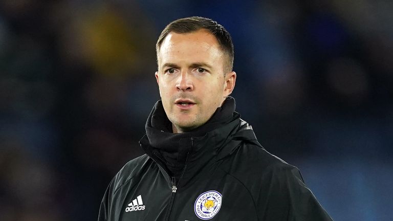 Chris Davies during his time as assistant manager at Leicester City