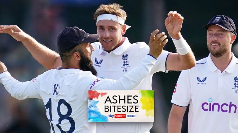 STUART BROAD AND MOEEN ALI CELEBRATE SMITH WICKET