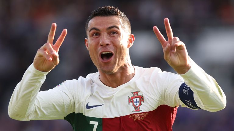 Cristiano Ronaldo scored his 123rd goal for Portugal