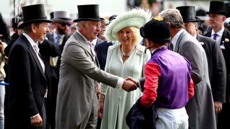 King Charles III and Queen Camilla congratulate William Haggas and Tom Marquand