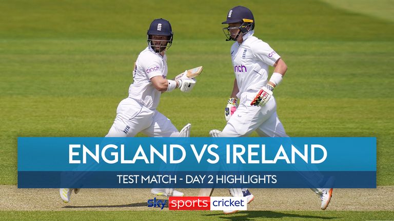 The pick of the action from day two of England&#39;s Test match against Ireland.