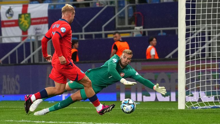 Emile Smith Rowe scored in injury time to see England to a 2-0 win
