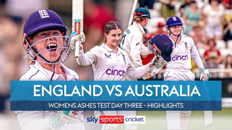 The best of the action as England Women take on Australia on day three of the only Ashes Test.
