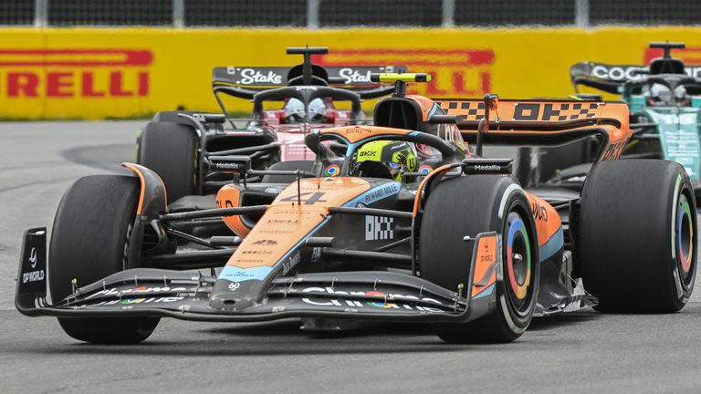 Lando Norris lost ninth place at the Canadian GP due to unsportsmanlike conduct during the safety car period