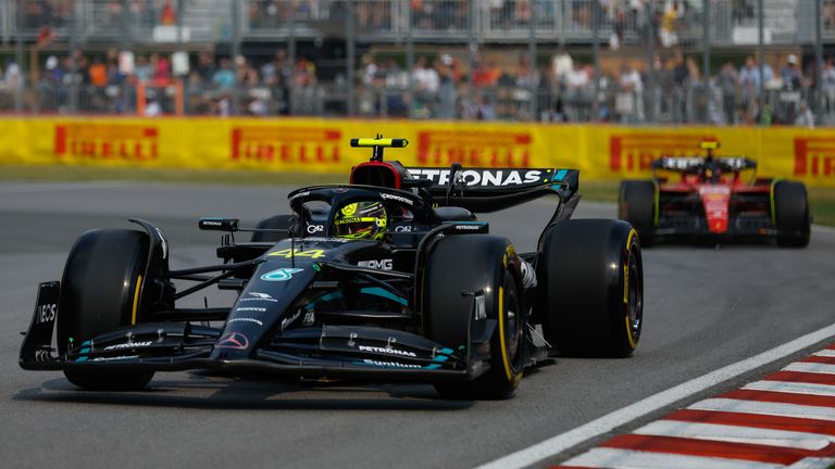 Lewis Hamilton was fastest in Canadian GP Practice Two