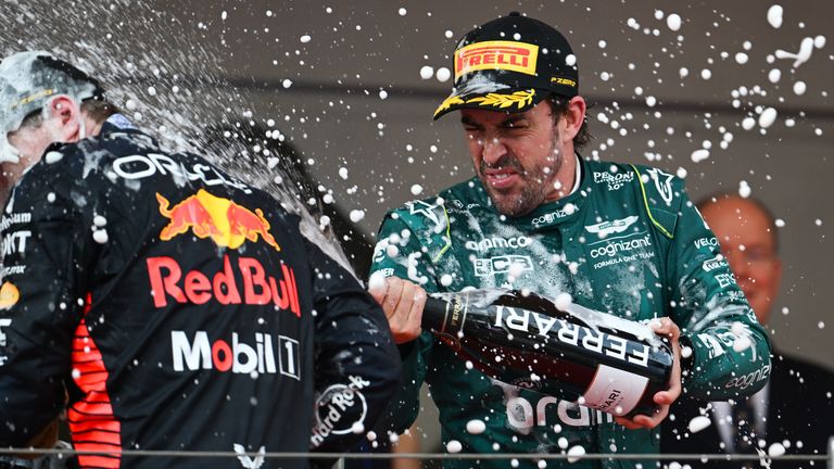 Max Verstappen and Fernando Alonso have shared the podium on five occasions in F1 this year