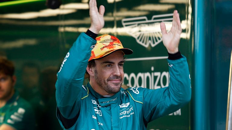 Fernando Alonso was second behind Max Verstappen in second practice at the Spanish Grand Prix
