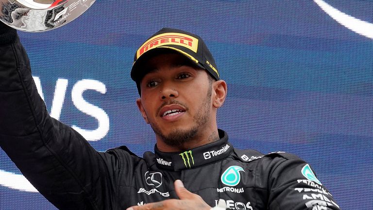 Lewis Hamilton finished second at the Spanish GP, his joint-best result of the 2023 season
