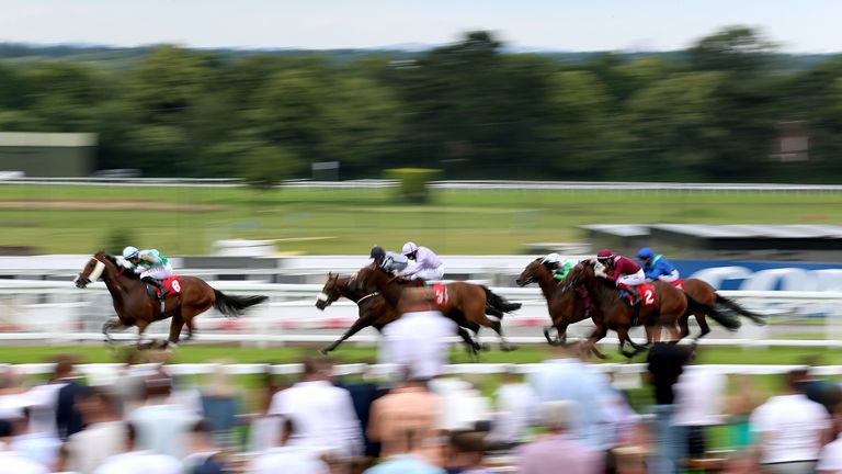 Farasi Lane ridden by Tom Marquand (left) wins on Coral-Eclipse day at Sandown