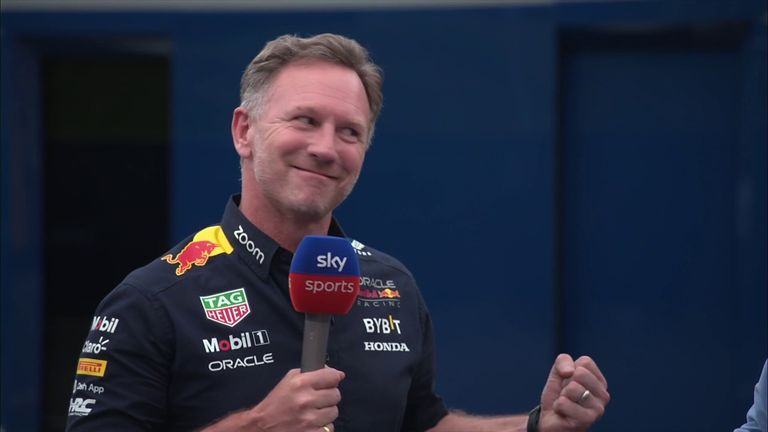 El director del equipo Red Bull, Christian Horner, comparte su frustración después de que Sergio Pérez se retirara en la Q2 después de una eliminación del tiempo de vuelta.