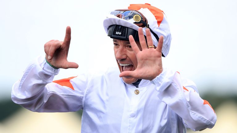 Frankie Dettori after Advertise wins at Royal Ascot