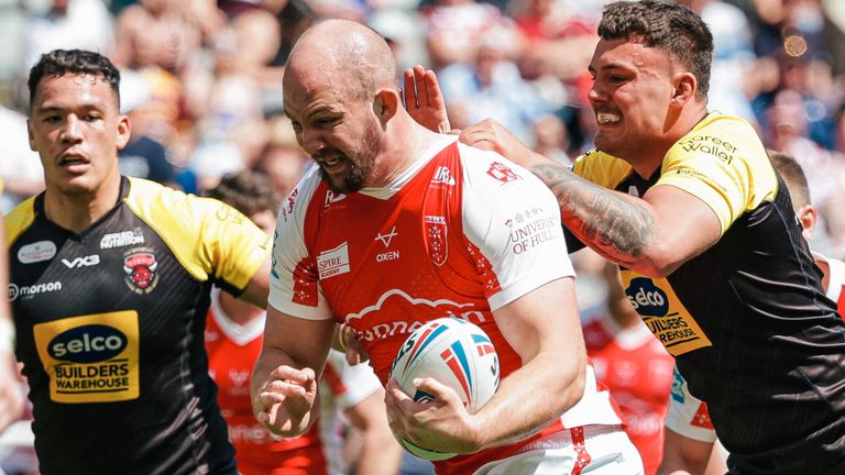 George King crashed over for a try for Hull KR in the first half